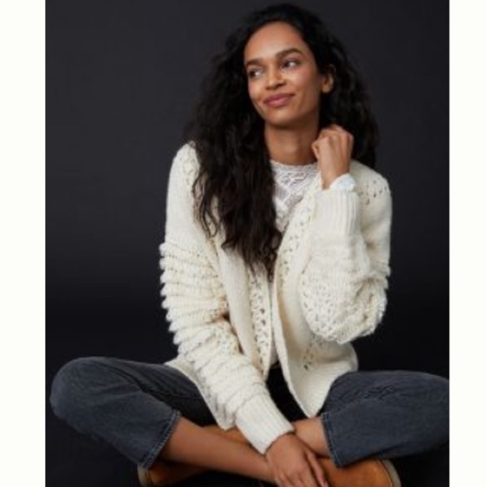 Anthropologie ODETTE CROCHET CARDIGAN